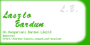 laszlo bardun business card